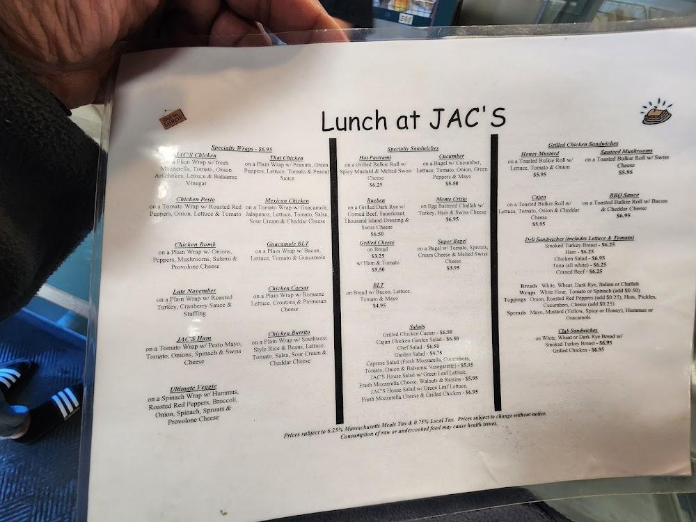 Jac's Cafe Menu image 3