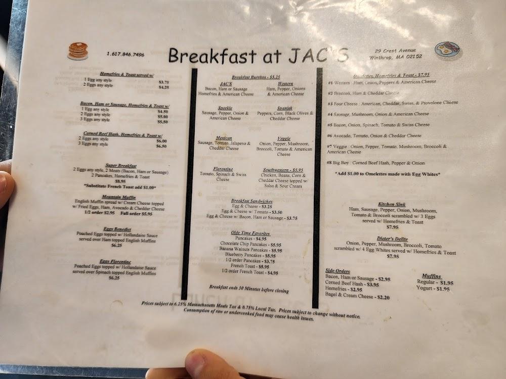 Jac's Cafe Menu image 4